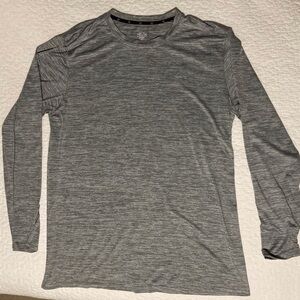ZELOS Flex Gray Long Sleeve Activewear Tee | Size XLT